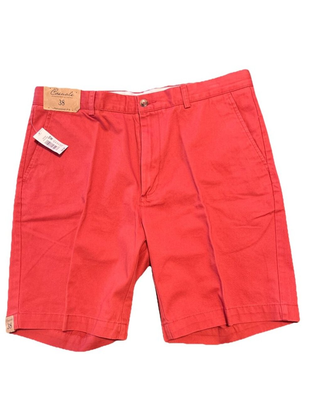 Roundtree & Yorke Men’s 38x9 Classic Fit Casual Shorts 9" Inseam Dsty Red